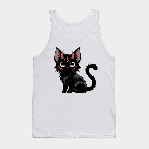 Cute Evil Kitten Tank Top by Shawn's Domain